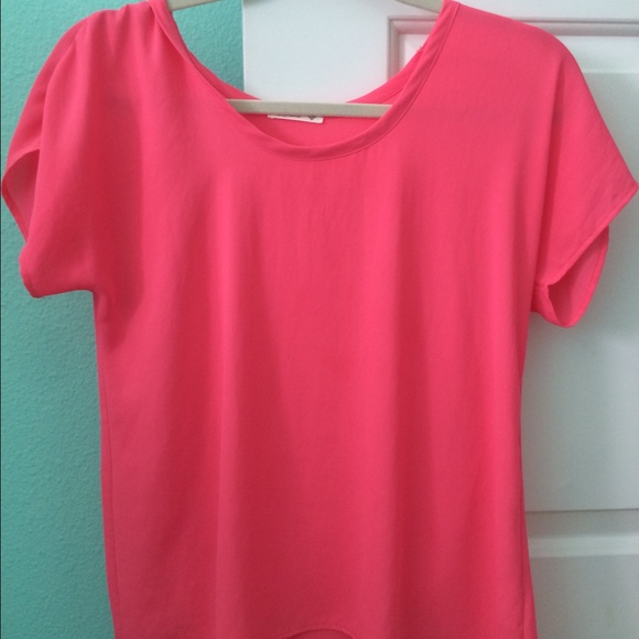 Soprano hot pink chiffon shirt