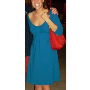 Susana Monaco Teal Knit Dress with Pockets!