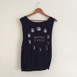 Moon child black top