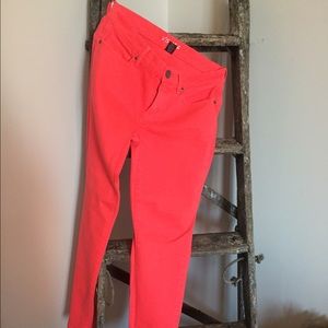Victoria's Secret Size 4 midi orange / red jeans.