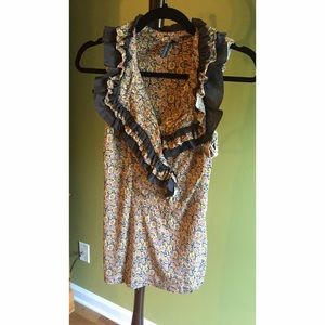 Anthropologie Sleeveless Floral Top size small