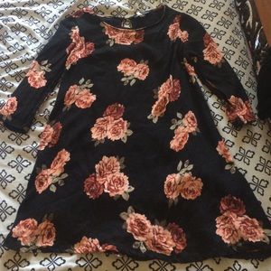 Rose print dress