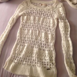 Hollister cream knit tunic