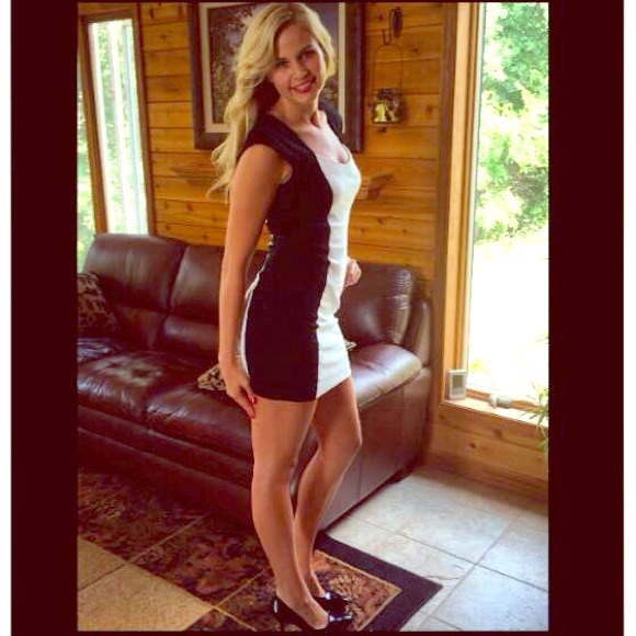 Black and white dress