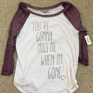Bethany Mota line baseball tee