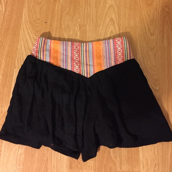 Tribal print banded shorts from Wetseal!