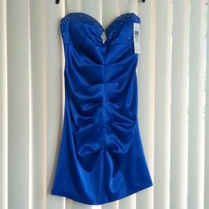 Very cute silky royal blue dress