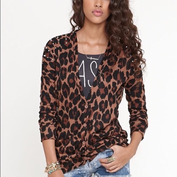 Pacsun Leopard print cardigan