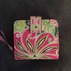 Vera Bradley Mini Zip Wallet Pinwheel Pink