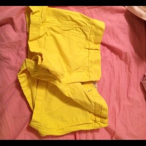J.crew yellow chino 3inch shorts. Size 2.