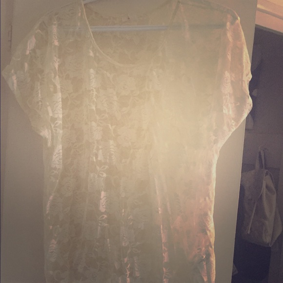 Laced floral shirt