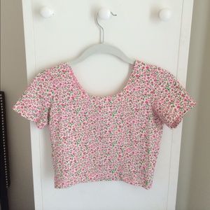 American Apparel Floral Crop Top