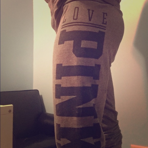 Pink crop sweatpants