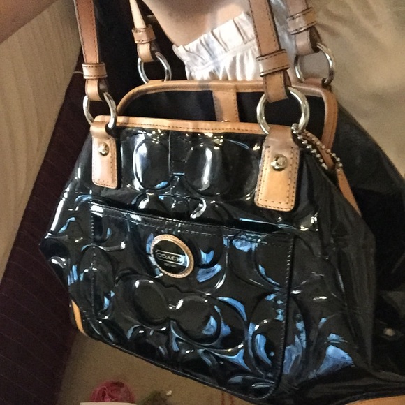 Coach Handbags - Coach bag, 14 1/4" (L), X 9 1/2" (H), X 5 1/2" (W)