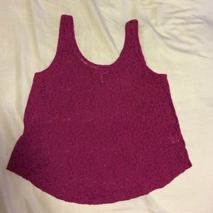 Pink lacy tank