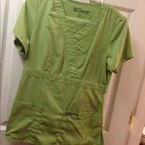 Grey's Anatomy scrub top AND bottom in Green.
