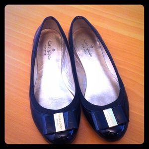 Kate Spade ballet flats with bow (black)