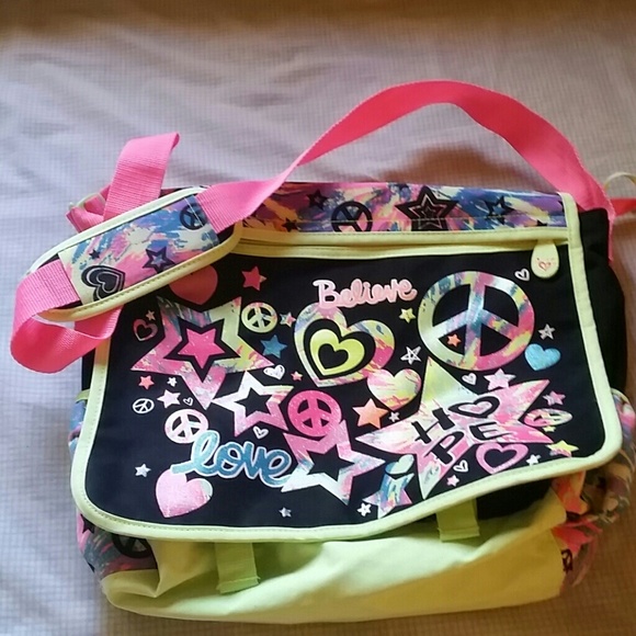 Bright colored bookbag