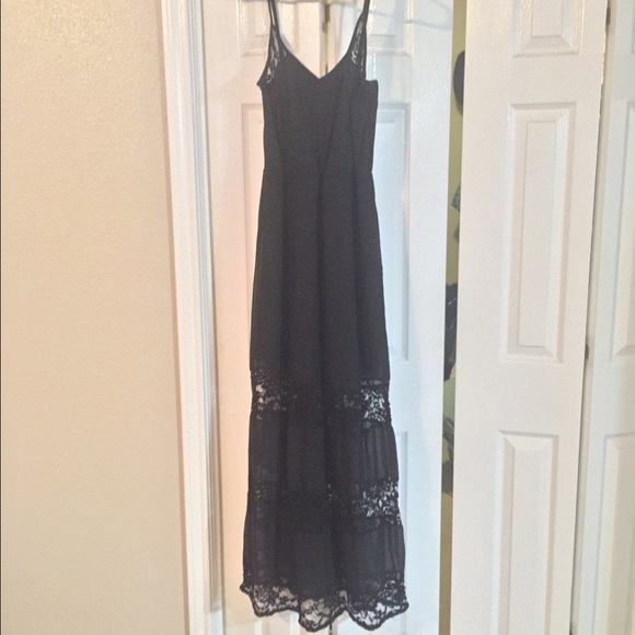 Lace Trim Maxi Dress