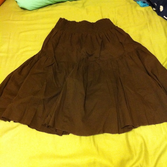 Brown boho skirt