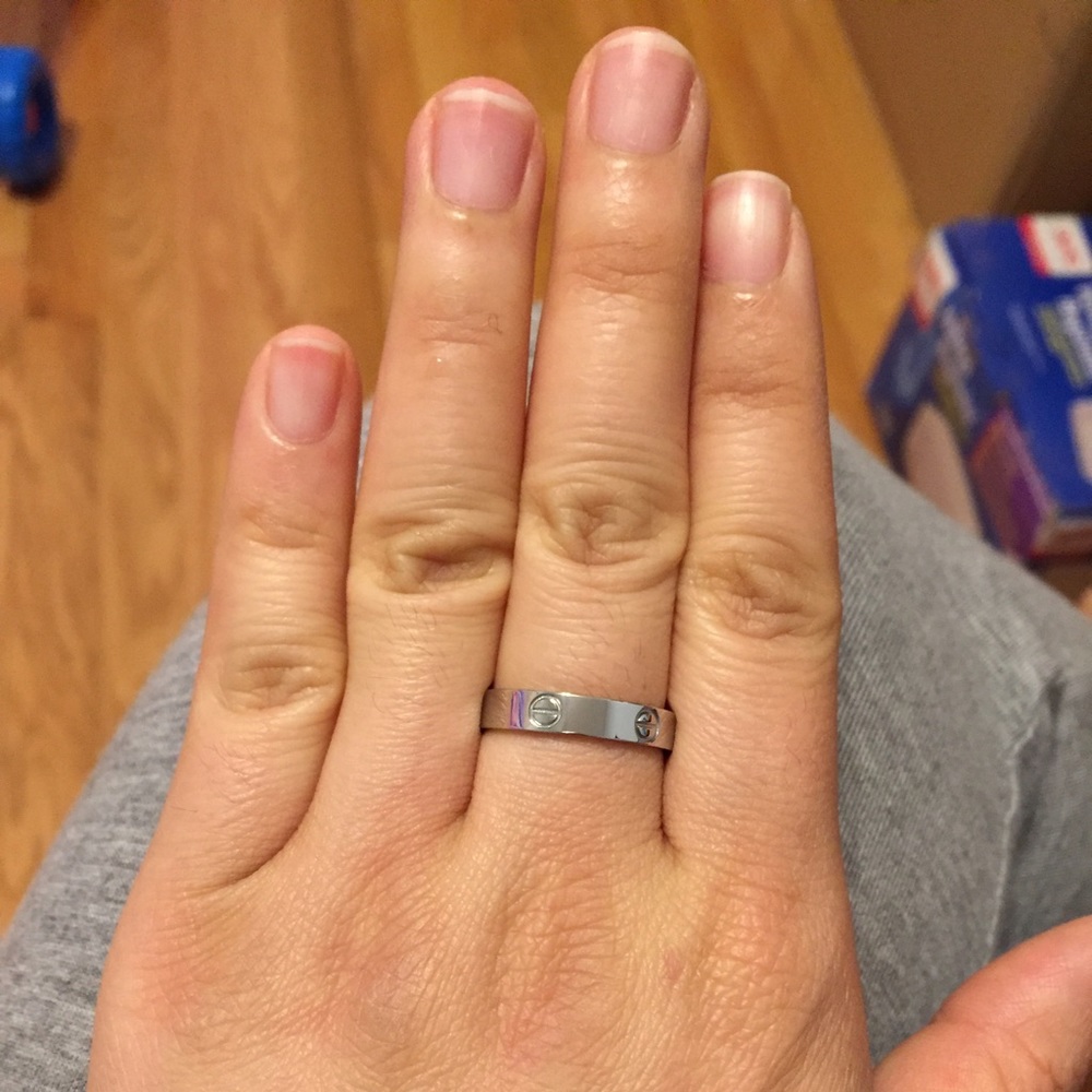 Stainless Steel Love Ring-Silver Color