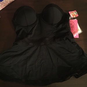 Betsey Johnson Push Up Swim Top