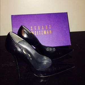 Stuart Weitzman Black Leather