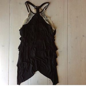 Ruffled racer back tank