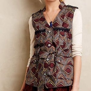 Anthropologie Elevenses Geo Safari Vest