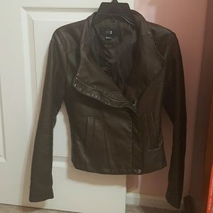 Brown pleather jacket