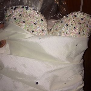 Cream pageant/ formal event dress