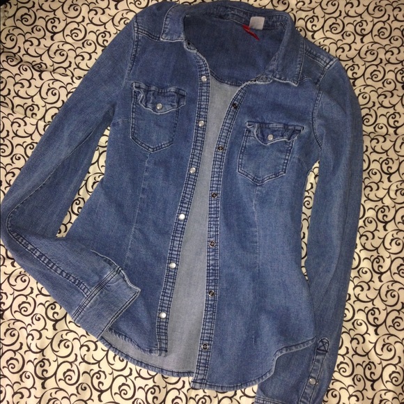 Denim button long sleeve💙