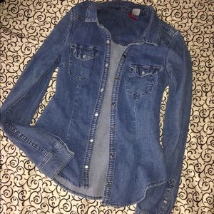 Denim button long sleeve💙