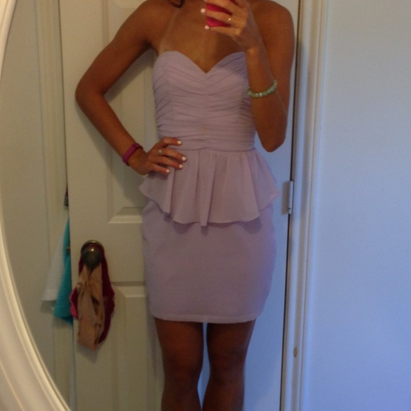 Pretty Lavender peplum dress