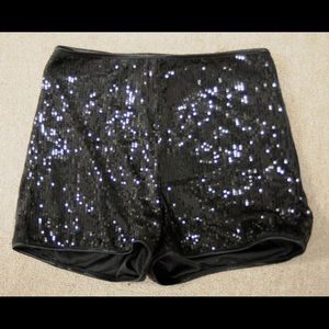Forever 21 Sequined High-Waisted Shorts