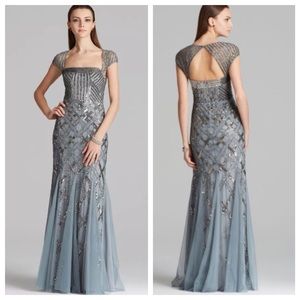 Adrianna Papell  Size12 Beaded Slate Blue Dress