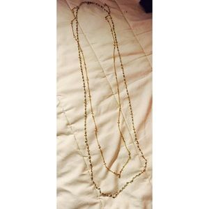 Gold double necklace