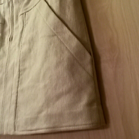 Petite burlap-type Ann Taylor skirt w/ big pockets - Picture 4 of 4
