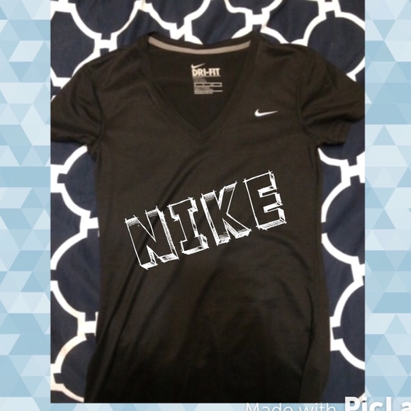 Black Nike V - Neck