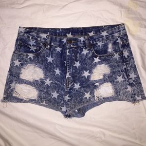 Star high waisted shorts