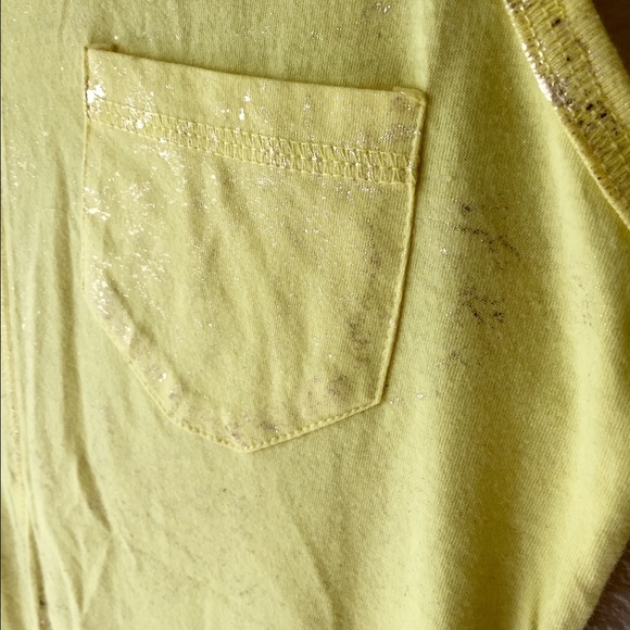 Racerback Yellow Tank with Shiny Gold Flecks. - Picture 3 of 4