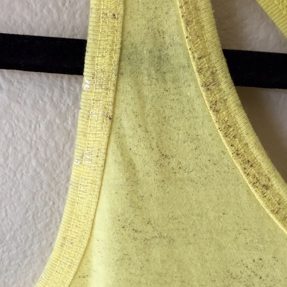 Racerback Yellow Tank with Shiny Gold Flecks. - Picture 4 of 4