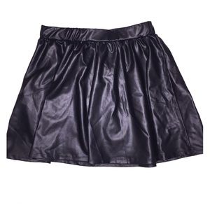 Leather skater skirt