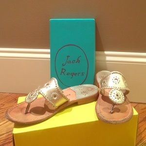 Jack Rogers Hamptons Flat (Platinum)