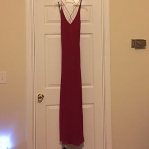 Long red dress great for formats or cocktail party