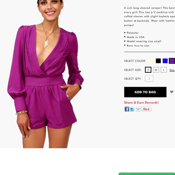 Purple romper - Picture 3 of 3