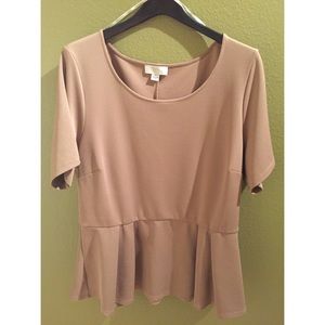 Nude Peplum Top plus size !