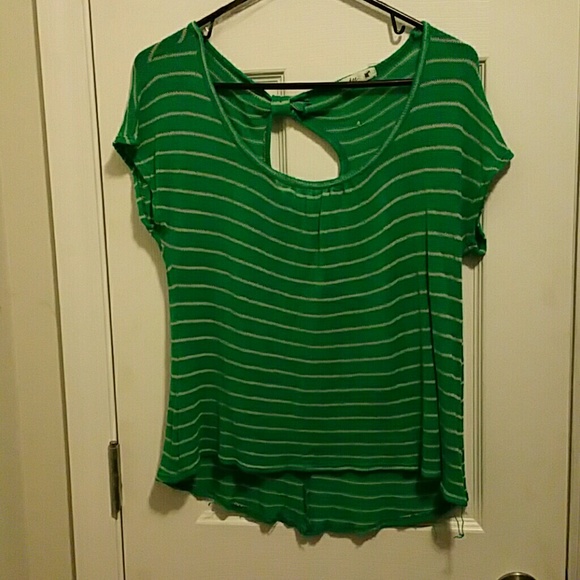 Green striped shirt