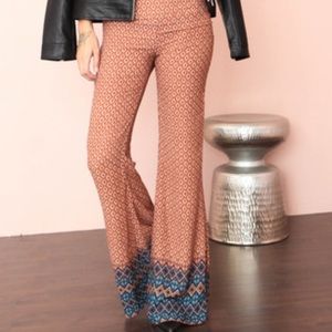 Printed wide leg pants