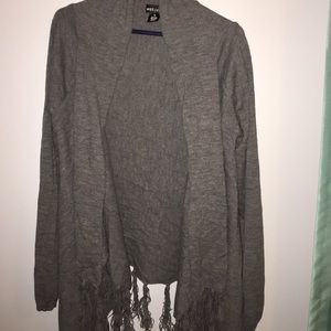 Gray flowy cardigan